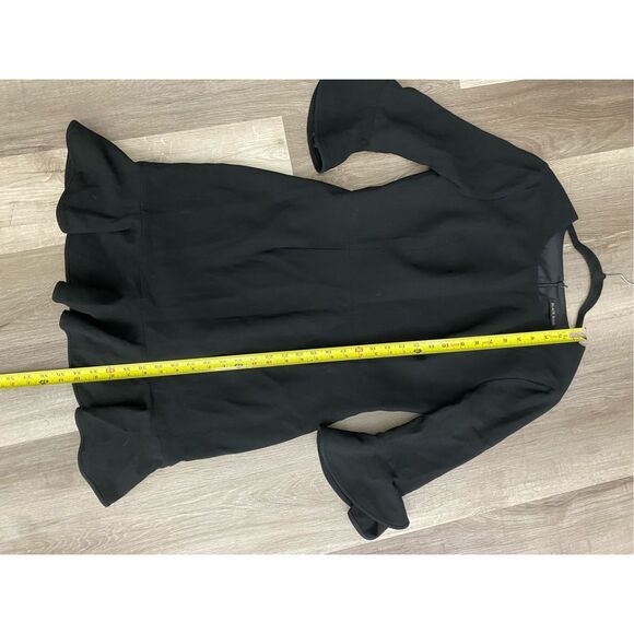 Black Halo Flutter-Sleeve Dress, Black Pencil Dress, Size 12, MSRP $390 - Picture 5 of 10